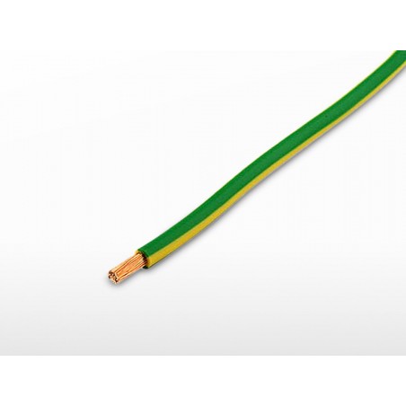 Yellow-Green flexible H05V-K 1mm2 cable per meter