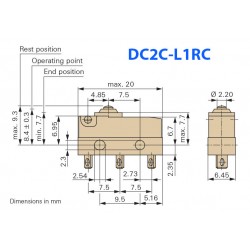 Microswitch with roller lever SW2-10H1-05G0-Z