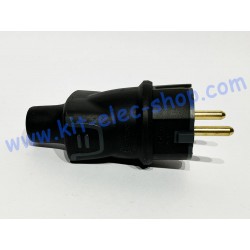 Male plug 230V 2P+T Legrand 050342 standard Germanic