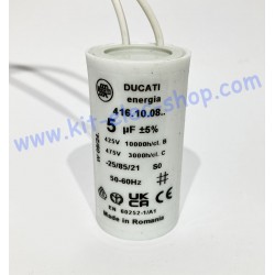 DUCATI 5uF 450V starting capacitor wire 416.10.0886