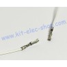 White 0.2mm2 crimped cable with female contact for AMPMODU MOD II