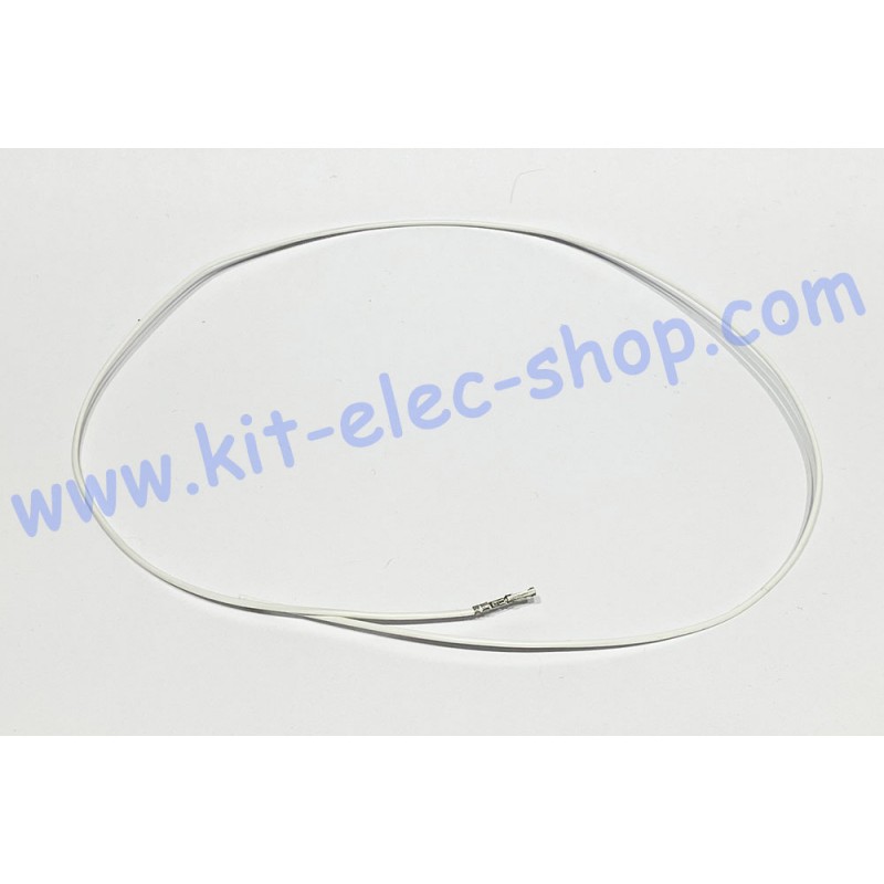 White 0.2mm2 crimped cable with female contact for AMPMODU MOD II