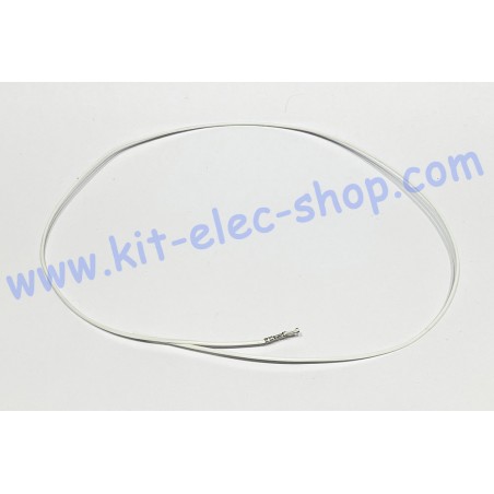 White 0.2mm2 crimped cable with female contact for AMPMODU MOD II