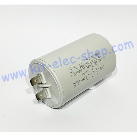 Start-up capacitor 32uF 450V MECO simple faston