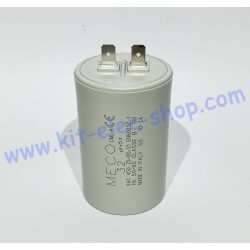 Start-up capacitor 32uF 450V MECO simple faston