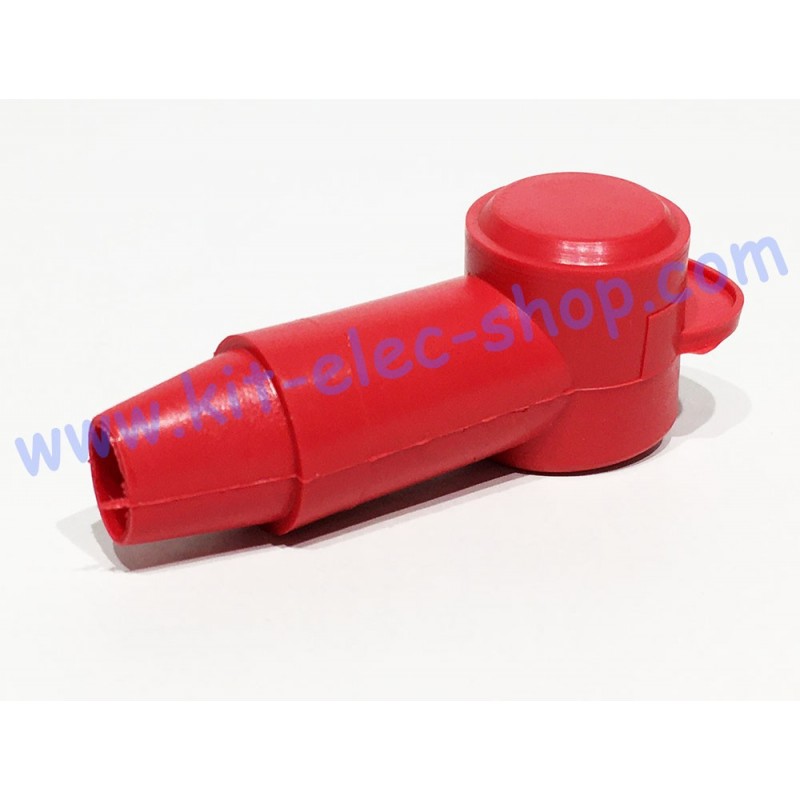 Cache rouge pour cosse tubulaire 10mm2 8mm 214E2V02