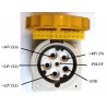 Male plug 63A PK yellow 3P+N+T 81377