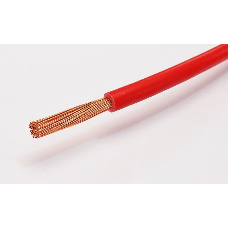 câble électrique batterie souple 10 mm2 rouge 2 mètres